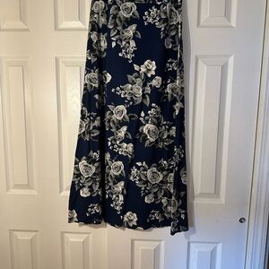 Agnes & Dora Navy Floral Maxi Skirt